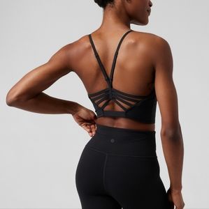 NWT Athleta Elation Strappy Crop Sports Bra - Medium D-DD